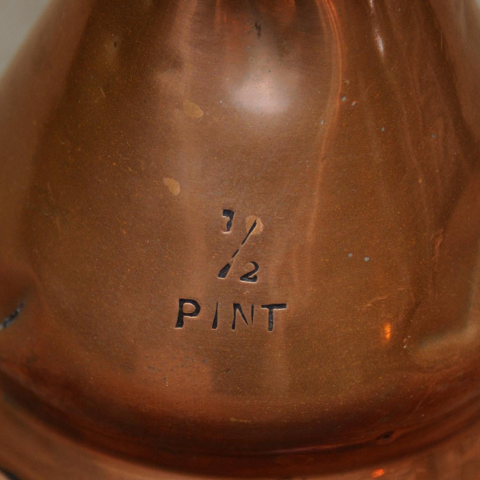 Group of Five English Georgian Copper Ale/Beer Measures, circa 1820 For Sale 9