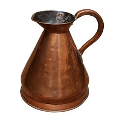Group of Five English Georgian Copper Ale/Beer Measures, circa 1820