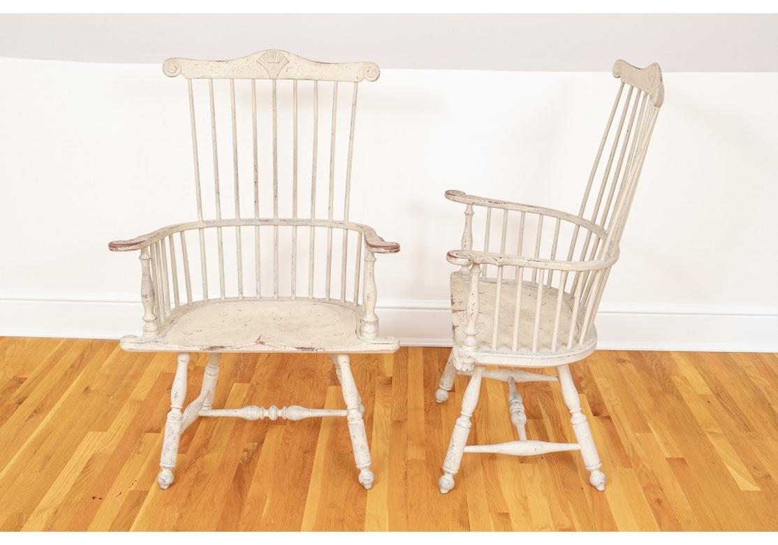 Group of Five Remarkable Philadelphia Style Comb Back Windsor Chairs 9