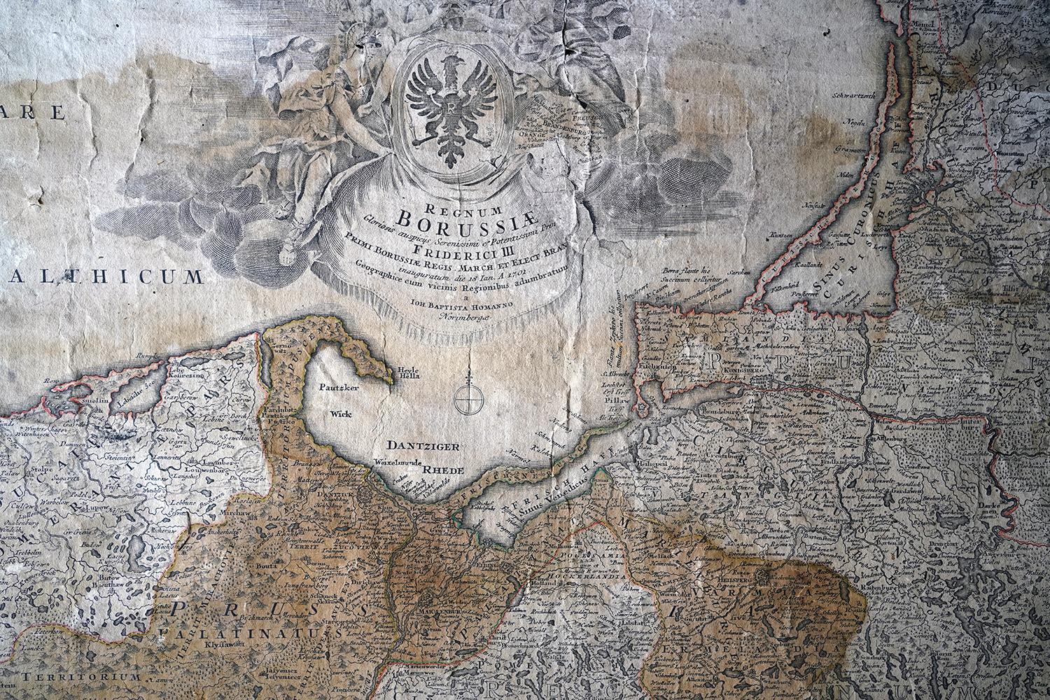 Group of Four 18thC German Maps by Johann Baptist Homann Dated from 1720-1757 For Sale 5