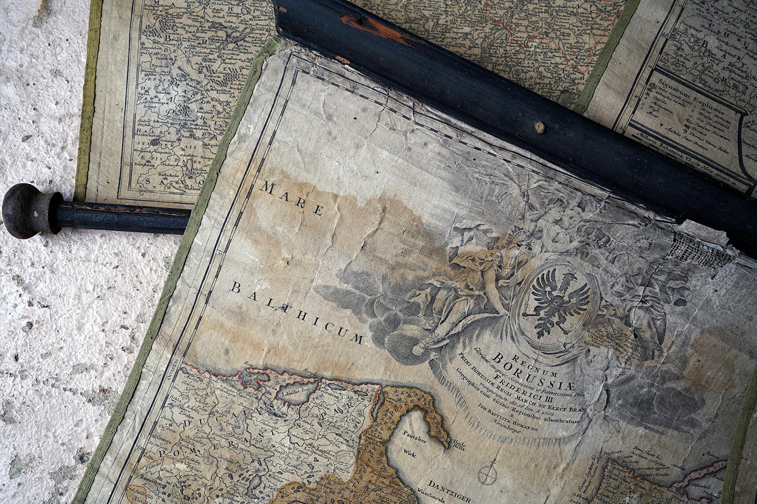 18th Century Group of Four 18thC German Maps by Johann Baptist Homann Dated from 1720-1757 For Sale