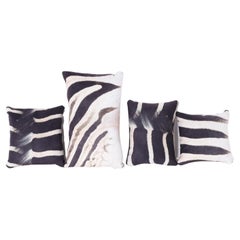 Vintage *Two British Colonial Style Zebra Print Pillows, Priced Individually
