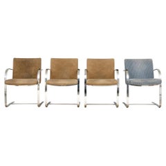 Group Of Four Brno Style Chrome Chairs