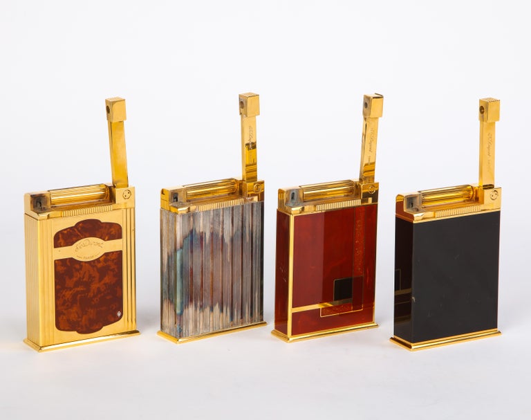 Group of Four Dupont Table Lighters, Paris, Modern at 1stdibs