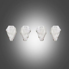 Group of Four GEM 10 Rock Crystal Sconces by Phoenix