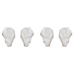 Group of Four GEM 10 Rock Crystal Sconces by Phoenix