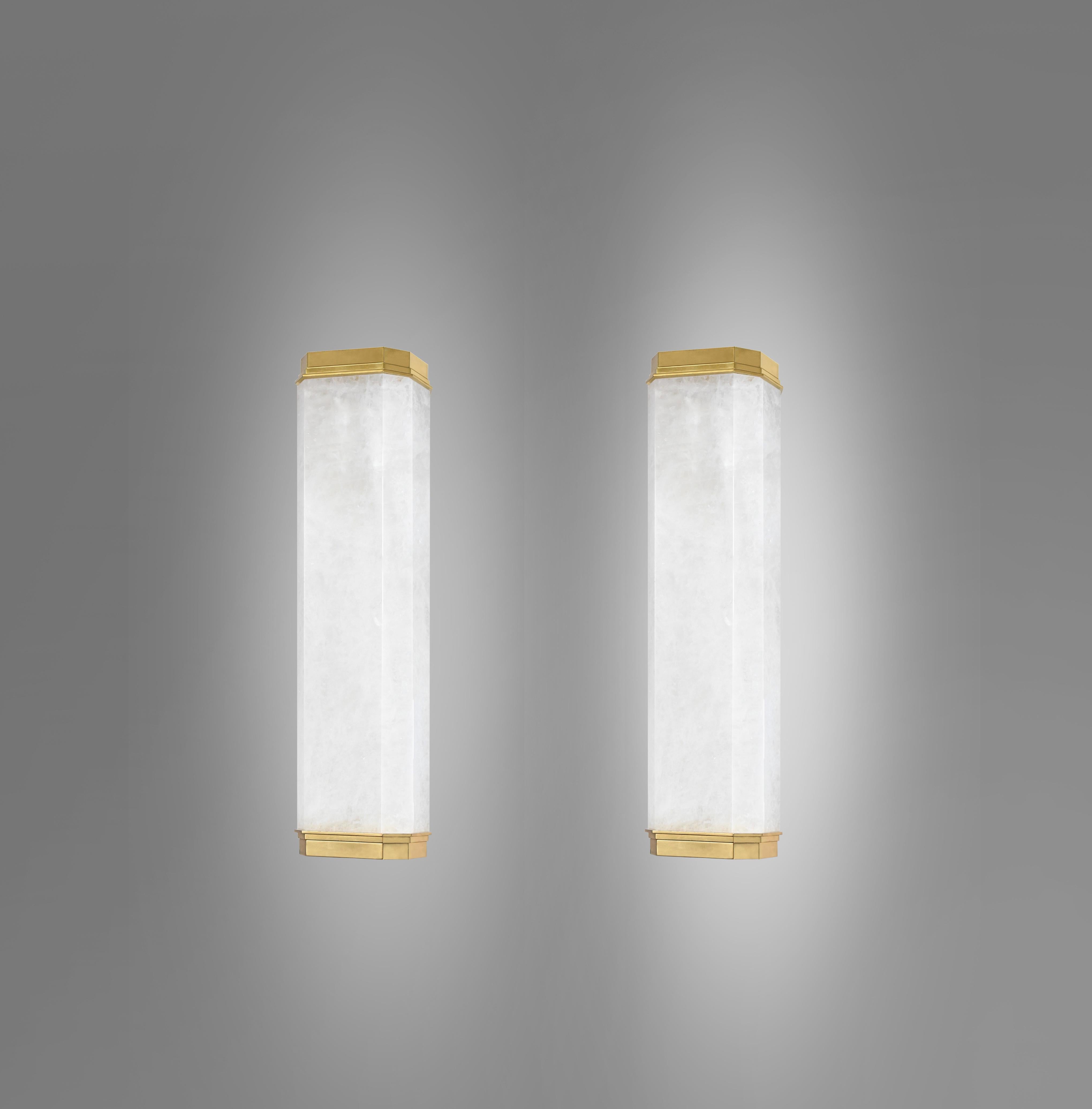 Group of Four HNP Rock Crystal Sconces by Phoenix For Sale 1
