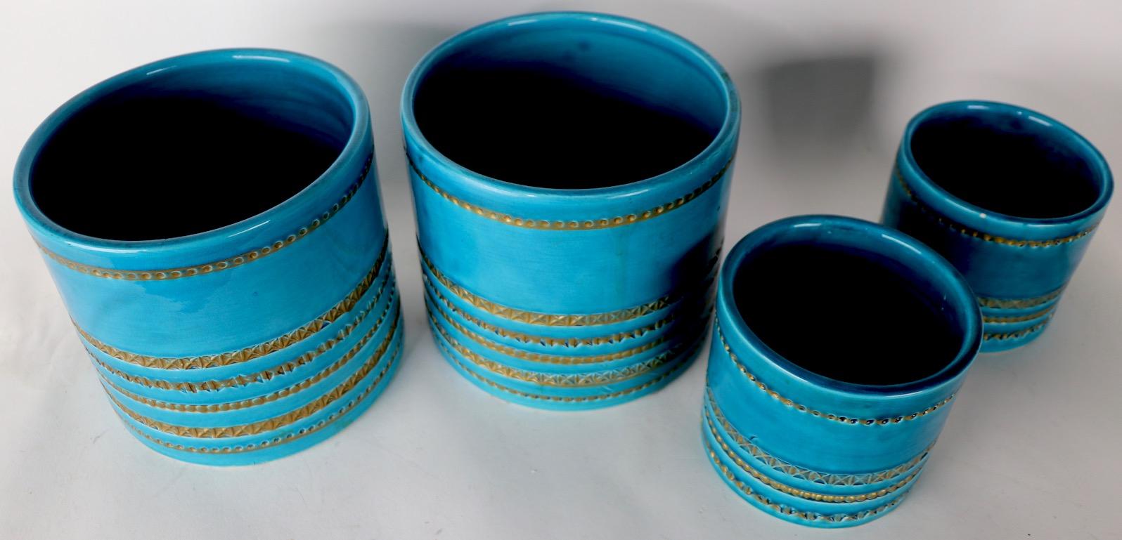 Group of Four Italian Potter Pots Attributed to Rosenthal Netter In Good Condition In New York, NY