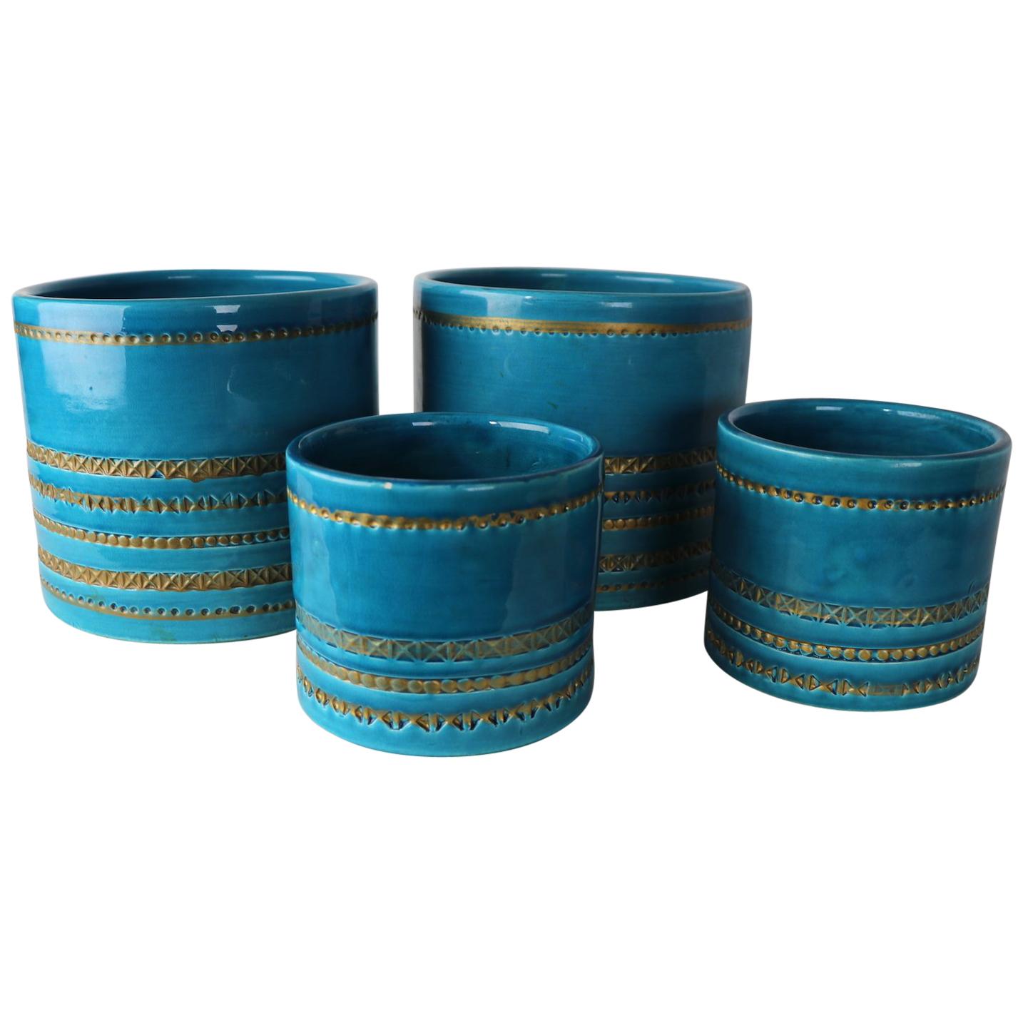 Group of Four Italian Potter Pots Attributed to Rosenthal Netter