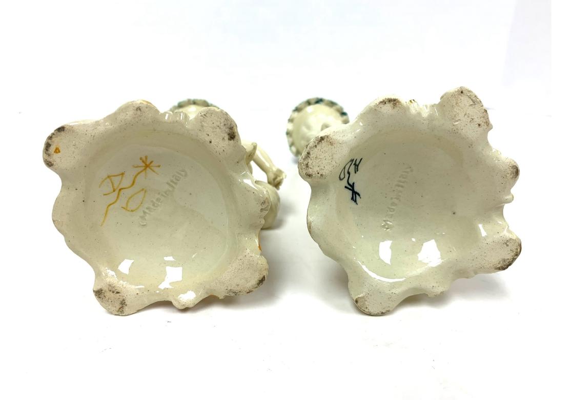 Group Of Four Italian Putti Della Robbia Style Candlesticks For Sale 4