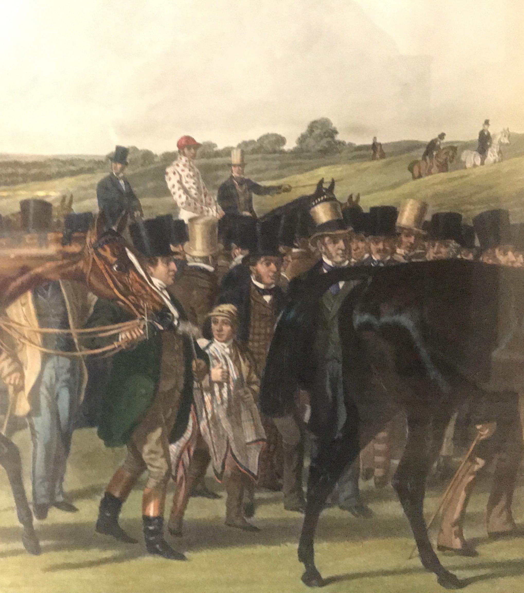 Group of Four Large English Equestrian Hand Colored Engravings, 1856 5