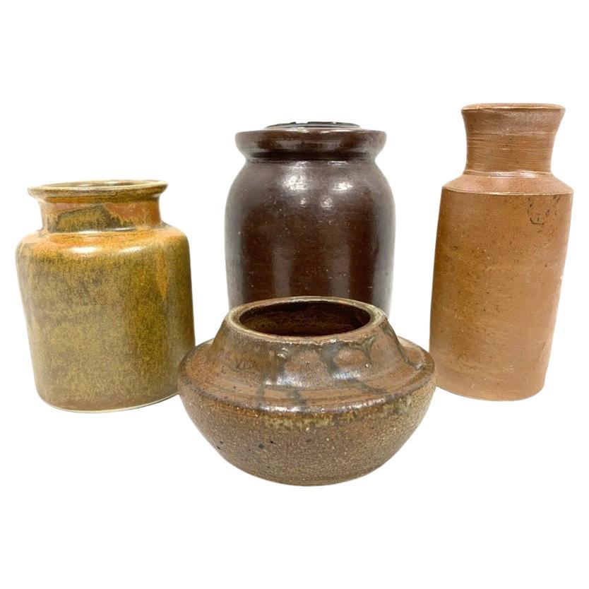 Group of Four Pottery Vessels For Sale