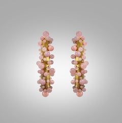 Group of Four Pink Quartz Bubble Sconces by Phoenix