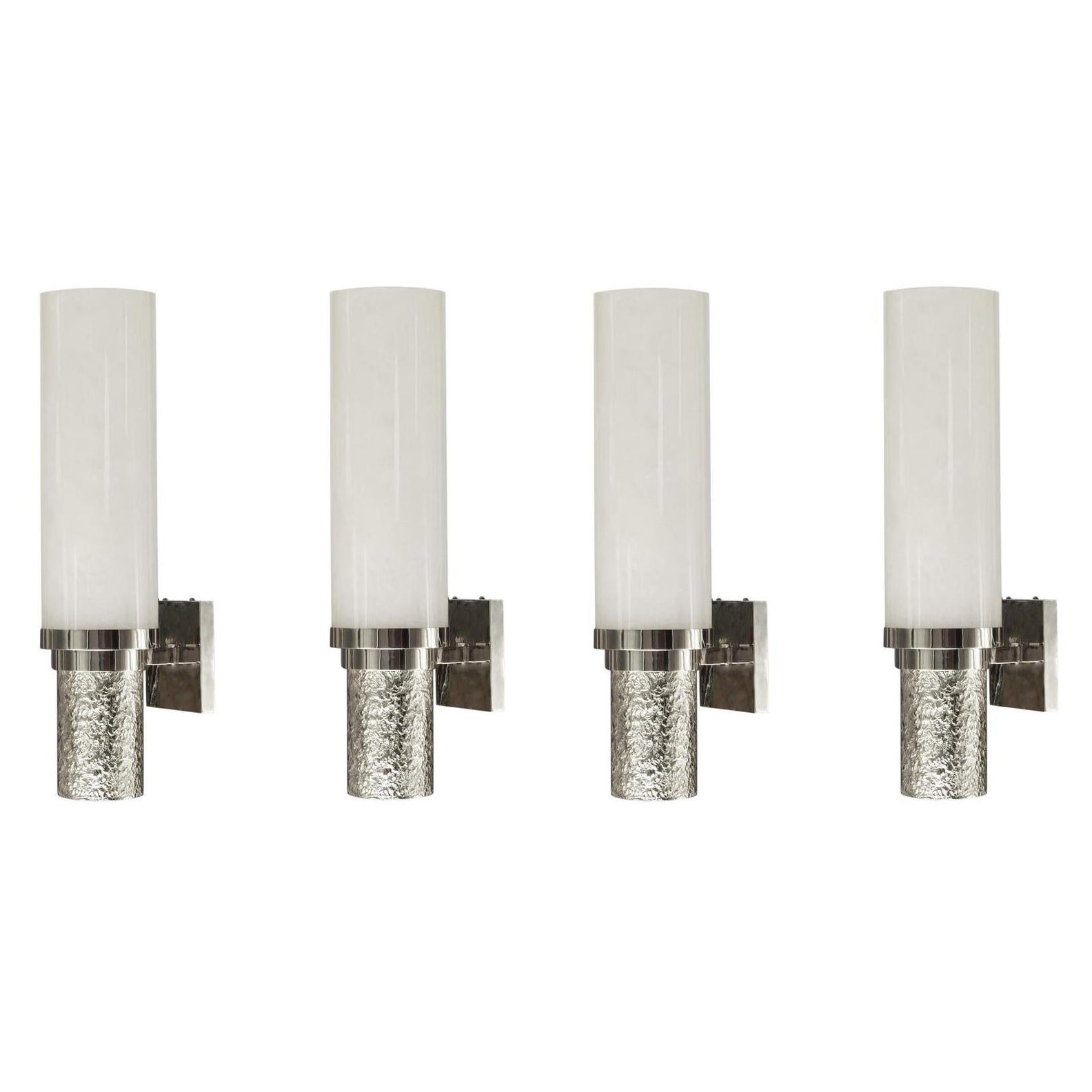 Group of Four RTF Rock crystal Sconces by Phoenix