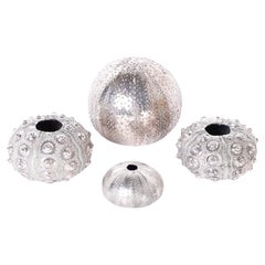 Group of Three Silvered Sea Urchins, Priced Individually