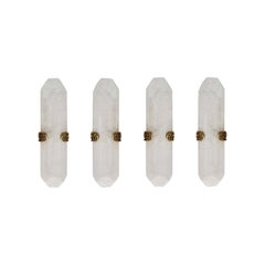 Group of Four TDW Rock Crystal Sconces by Phoenix