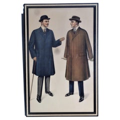 Group of Framed Gentleman's Fashion Illustration Prints, 1912