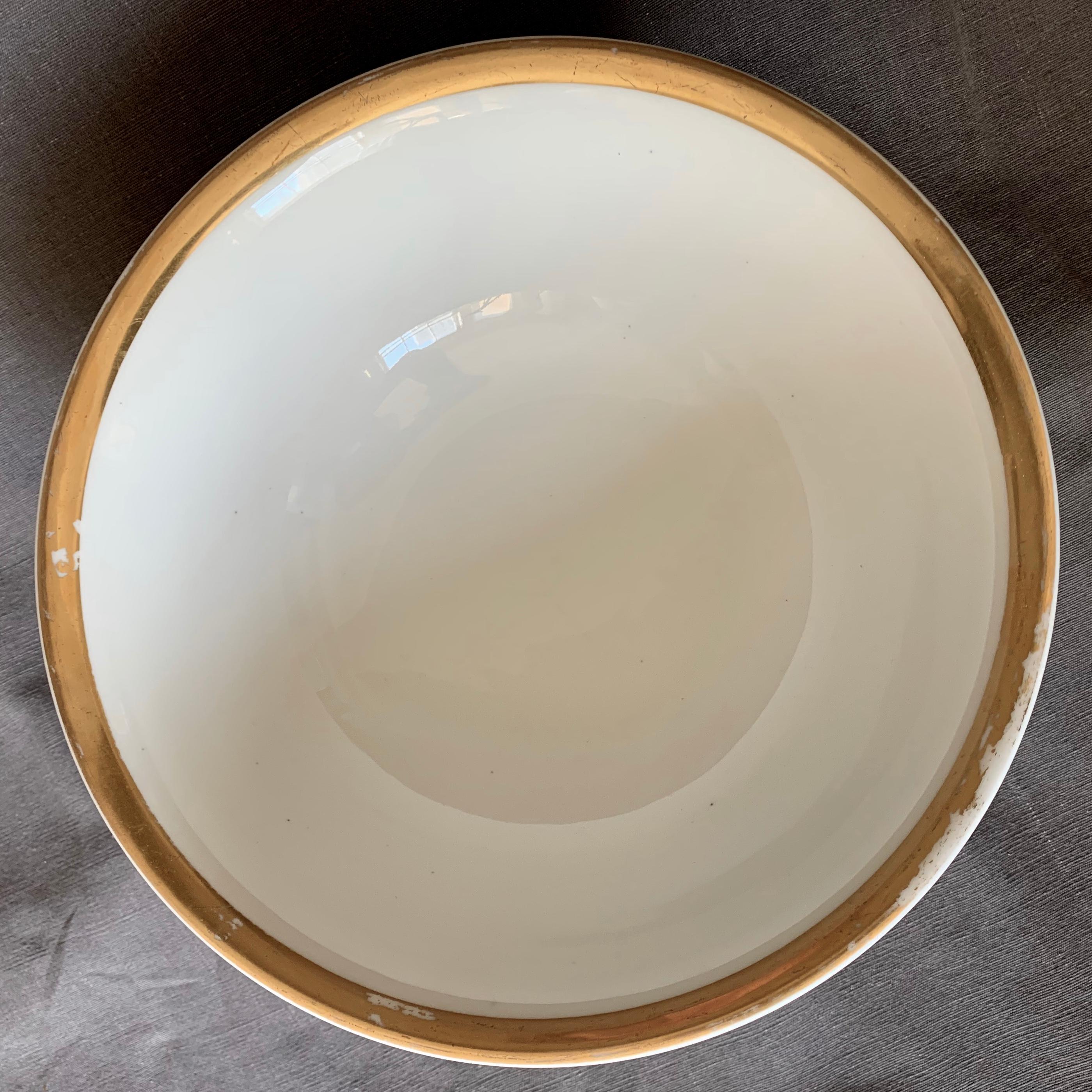 Empire Group of Gilt White Paris Porcelain For Sale