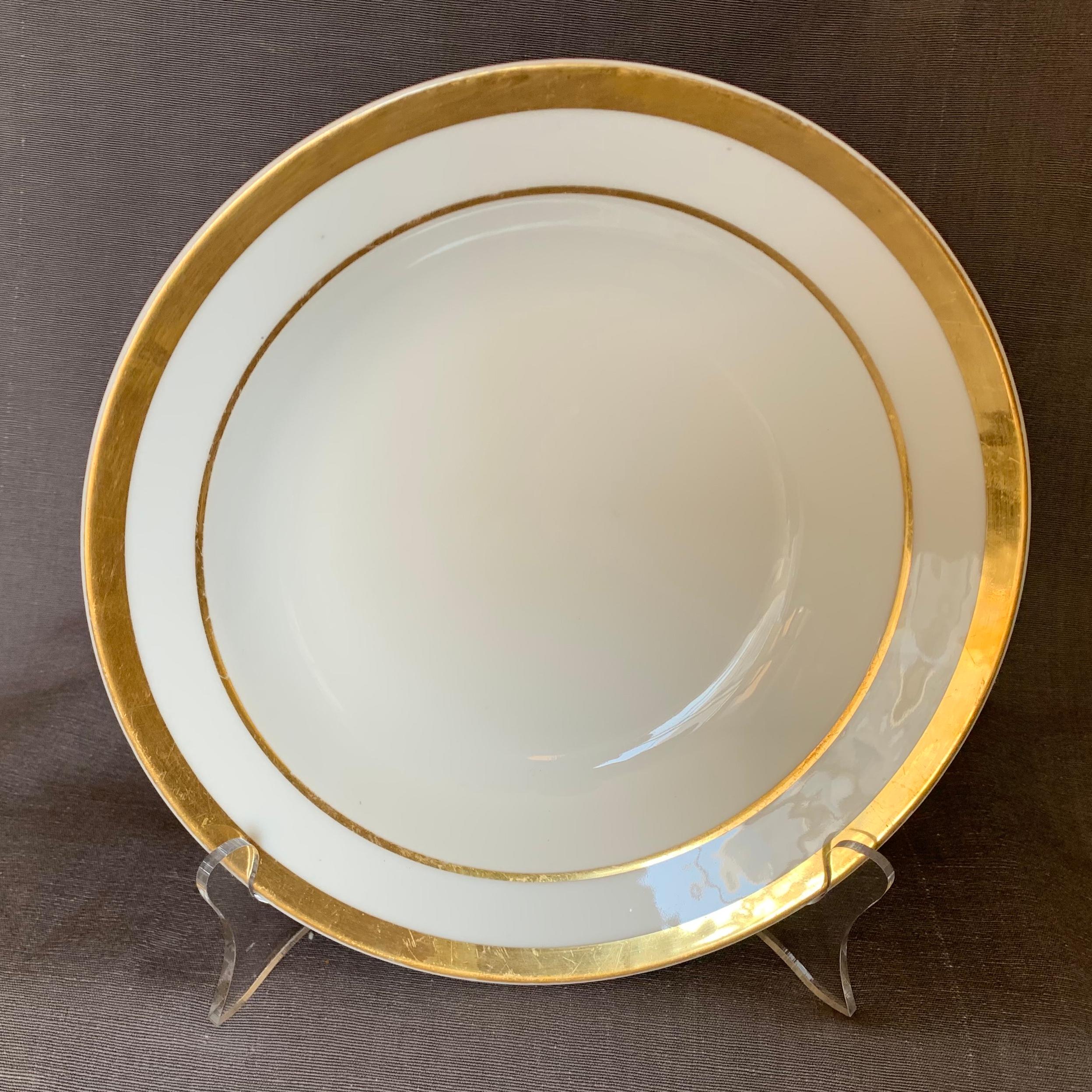 19th Century Group of Gilt White Paris Porcelain For Sale