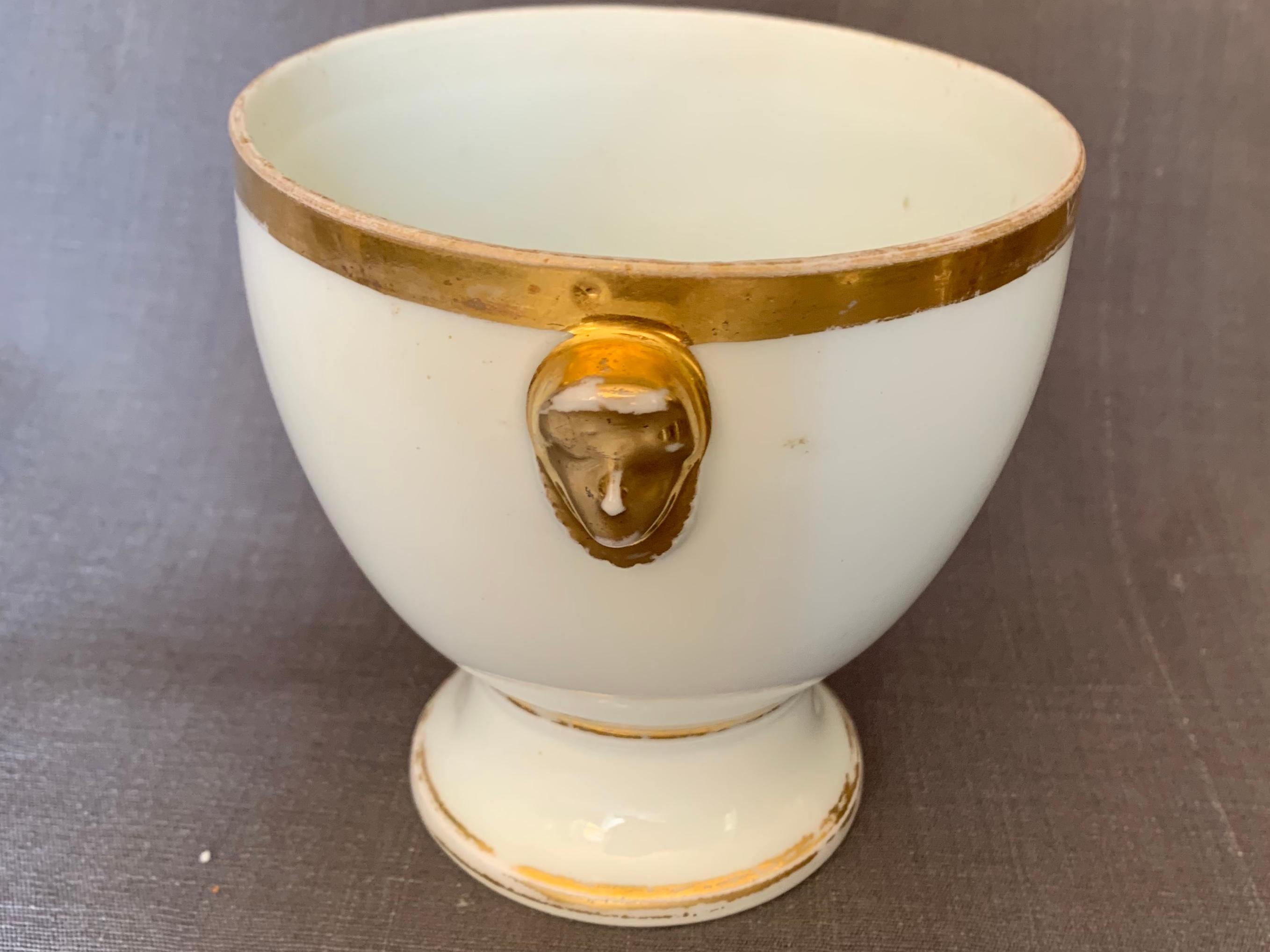 Group of Gilt White Paris Porcelain For Sale 3