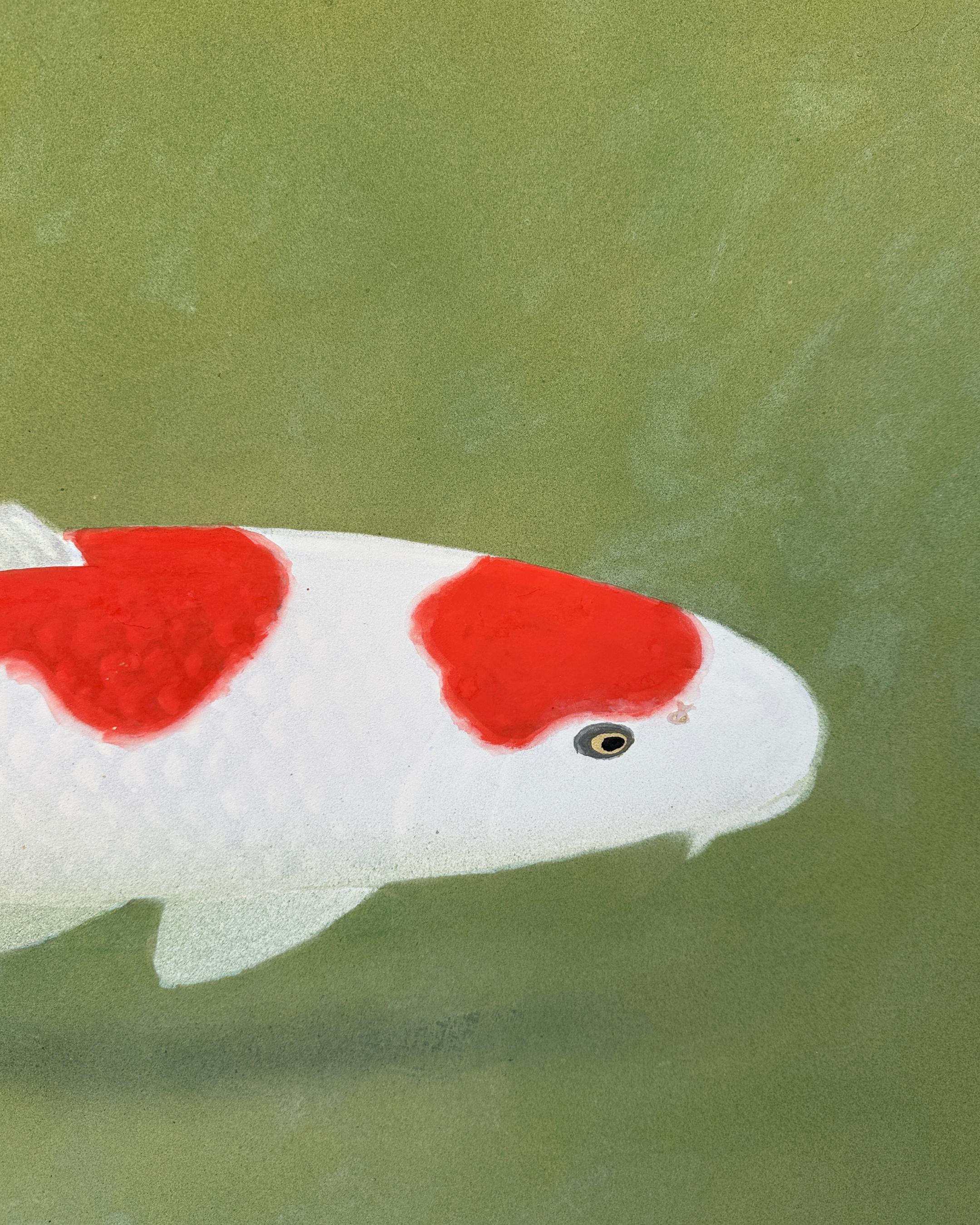 Giapponese Gruppo di Koi (carpe) ) dell'artista nittenese Tozaburo Ohno (大野藤三郎) in vendita