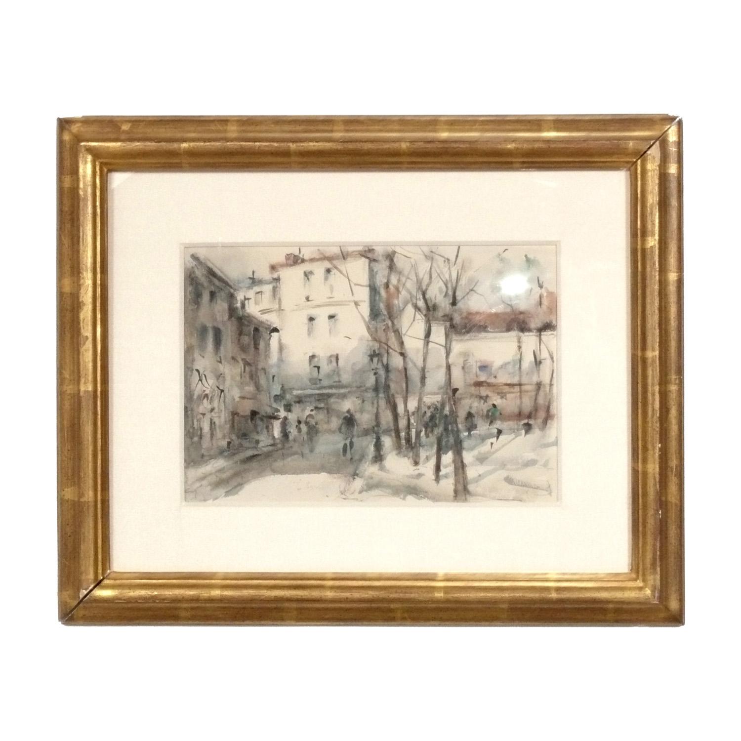 Group of Landscapes by Georges Rouault in 22 Karat Gilt Lowy Frames For Sale 3