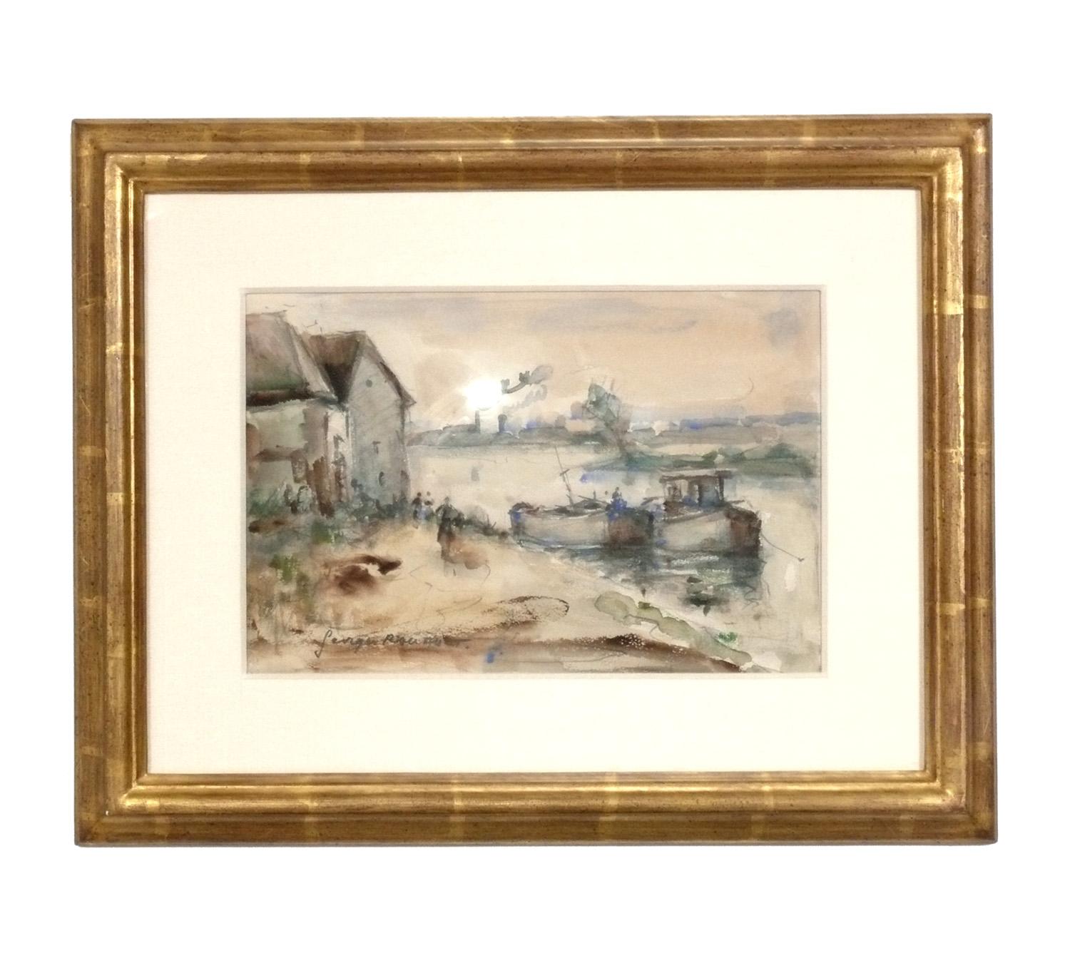 Group of Landscapes by Georges Rouault in 22 Karat Gilt Lowy Frames For Sale 1