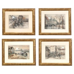 Group of Landscapes by Georges Rouault in 22 Karat Gilt Lowy Frames