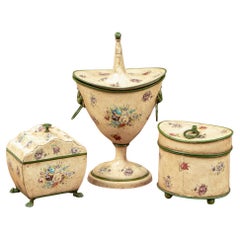 Grupo De Cajas Decorativas De Vajilla Italiana A Juego