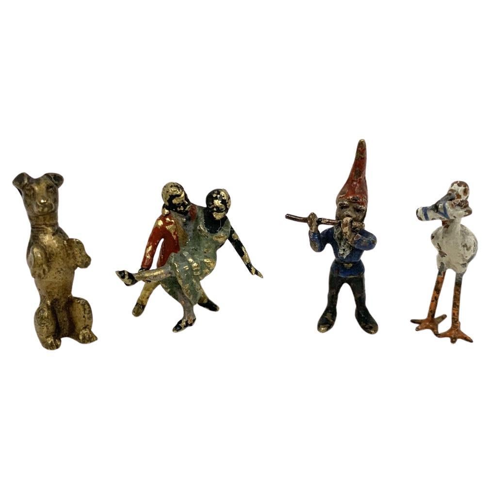 Groupe de figurines miniatures en bronze de Vienna en vente