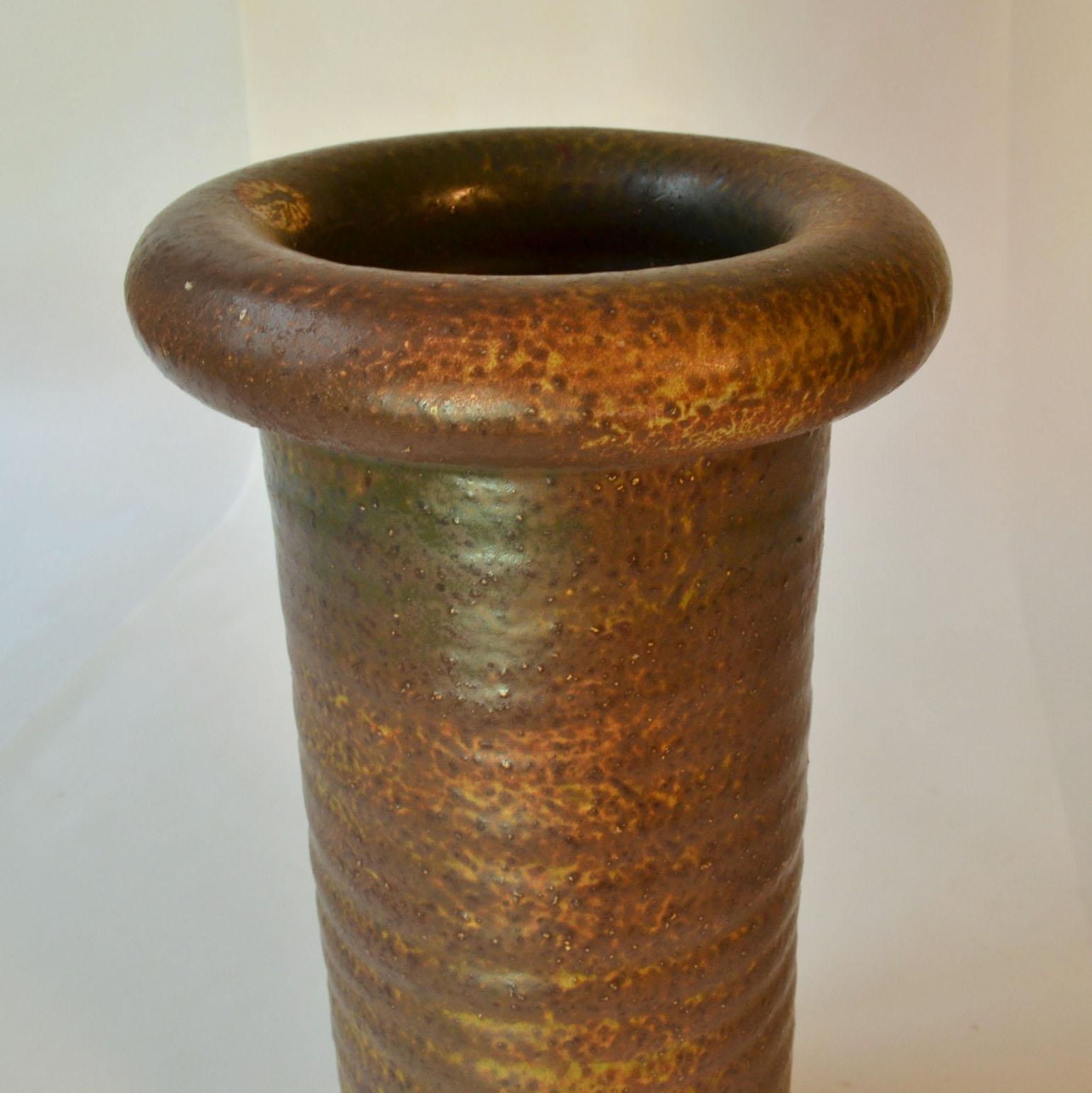 Group of Mid Century Ceramic Studio Vases in Earth Tones 5