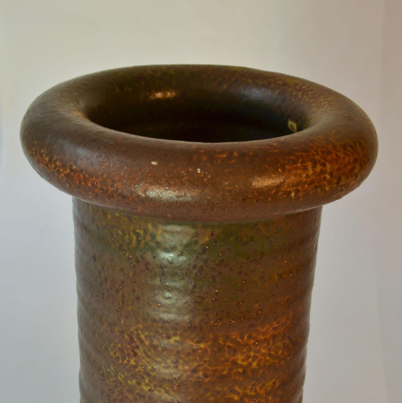 Group of Mid Century Ceramic Studio Vases in Earth Tones 2