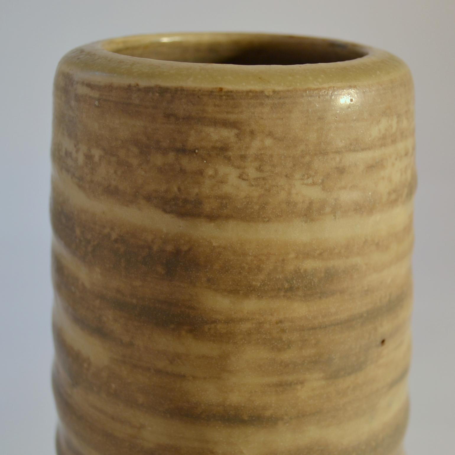 Mid-20th Century Group of Mid Century Ceramic Studio Vases Off-White Tones For Sale