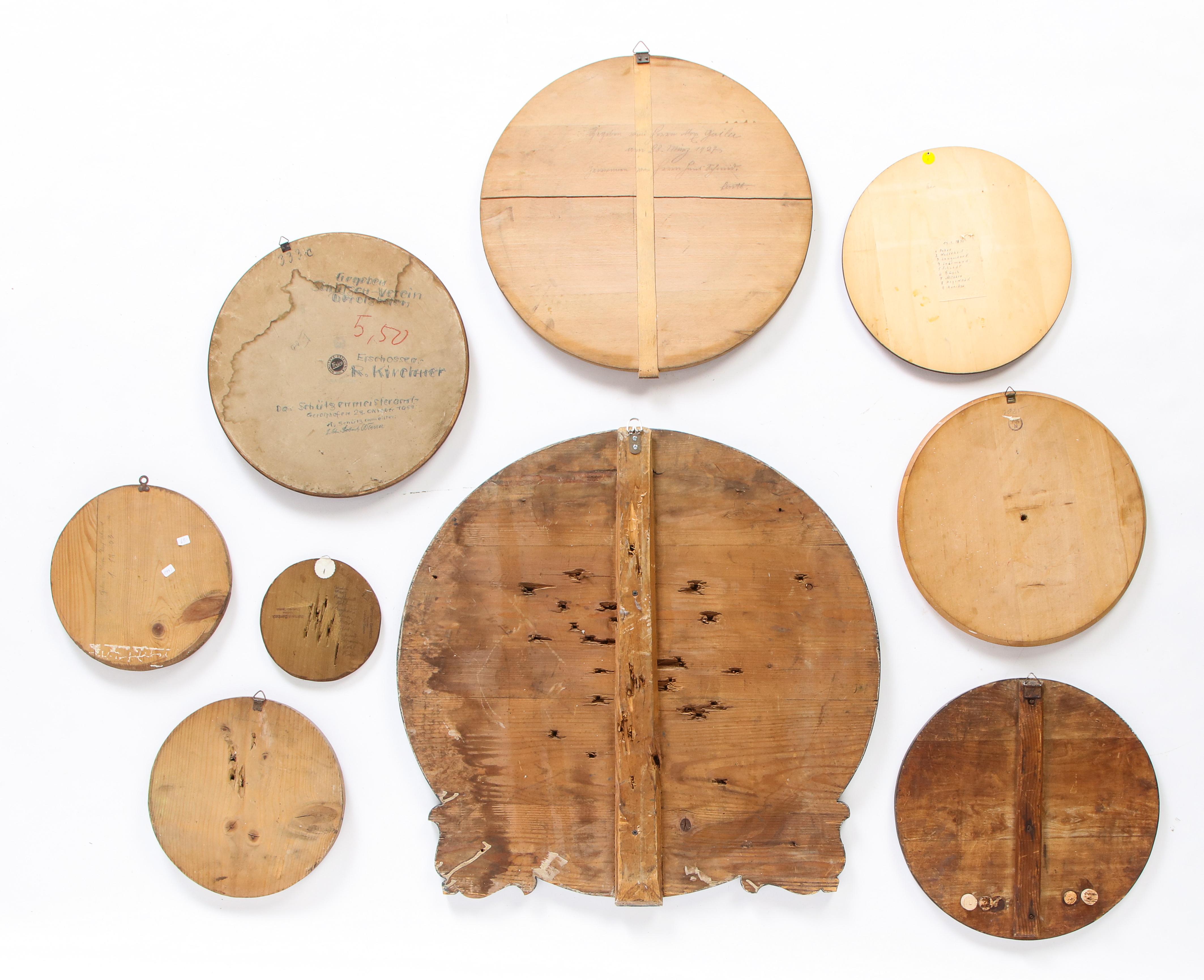 Group of Nine Assorted Trade Boards and Signs, Probably Austrian, 20th Century In Good Condition In New York, NY