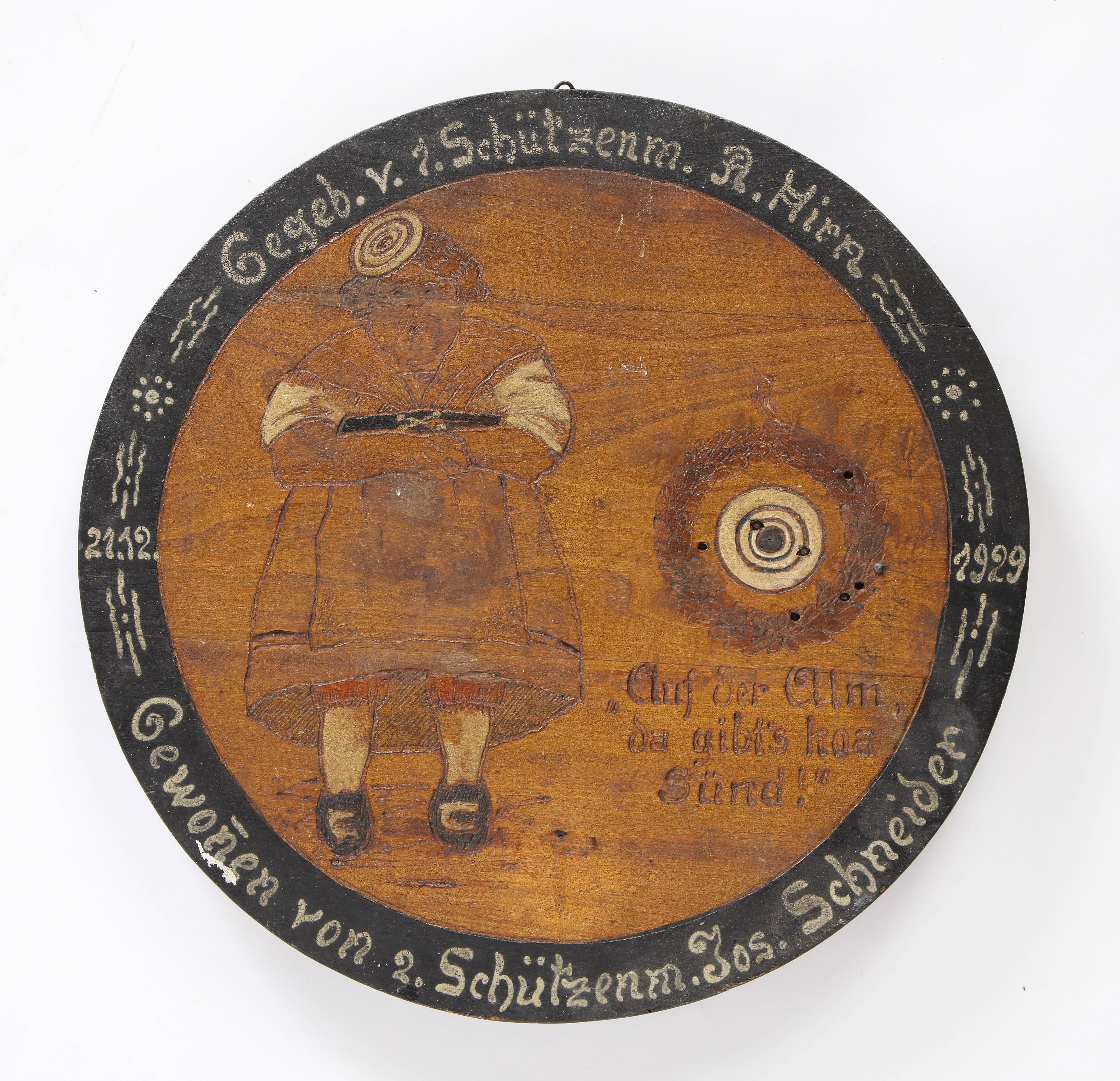 Wood Group of Nine Assorted Trade Boards and Signs, Probably Austrian, 20th Century