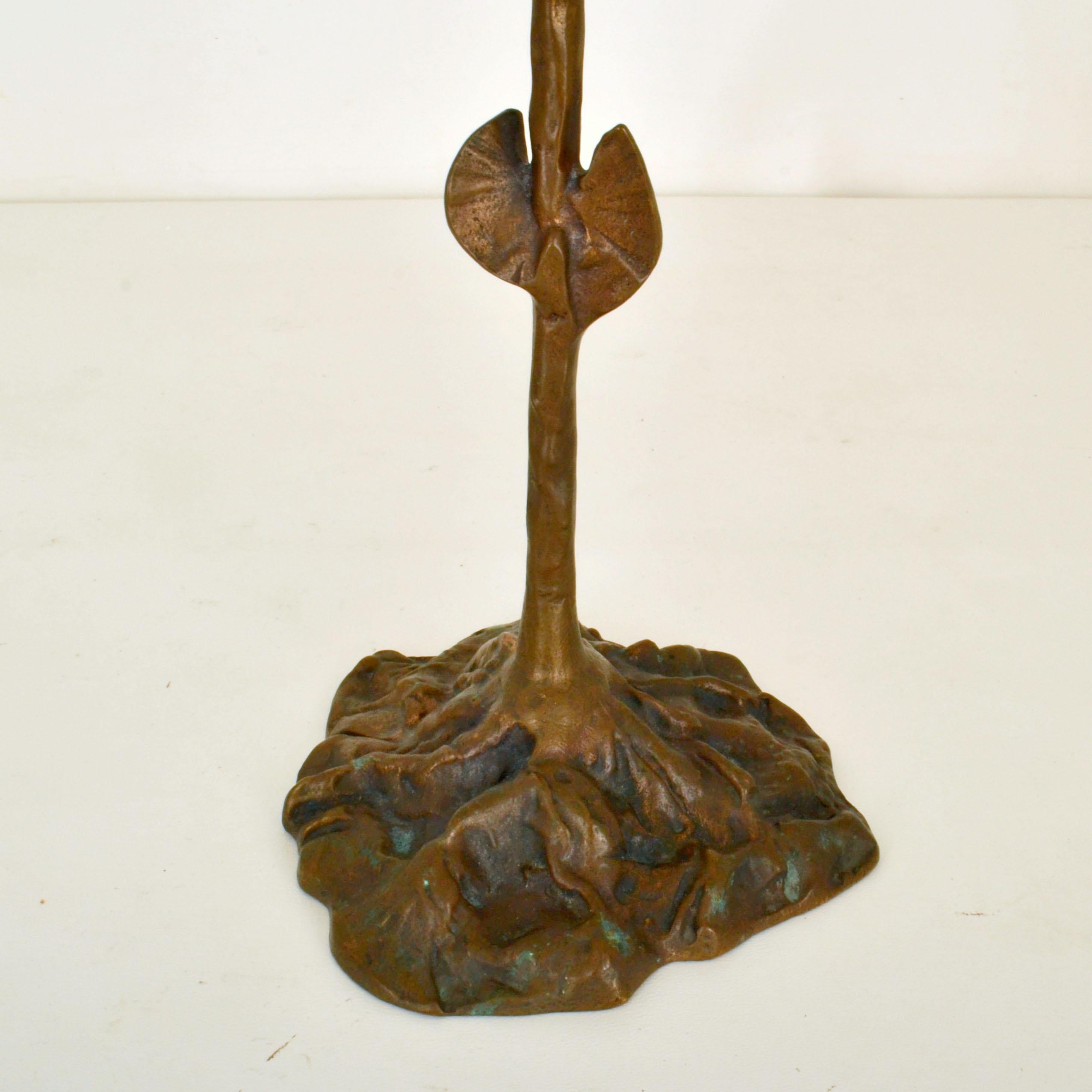 Late 20th Century Group of Organic Bronze Candle Holders For Sale