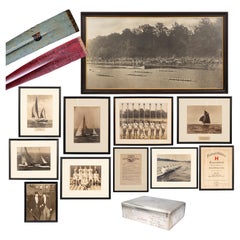 Antique Group Of Rowing And Harvard Related Material