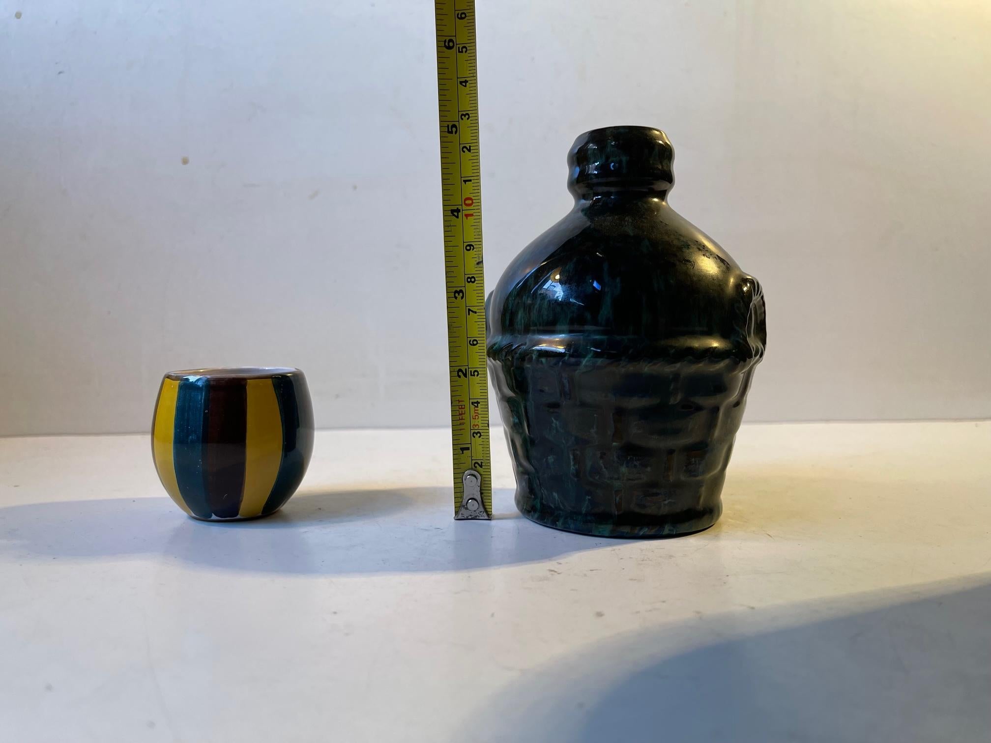 Group of Scandinavian Modern Glazed Ceramic Studio Vases, 1970s For Sale 2