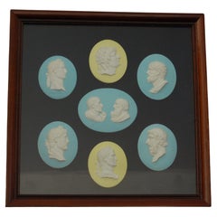 Group of seven portrait medallions, Wedgwood, circa 1780