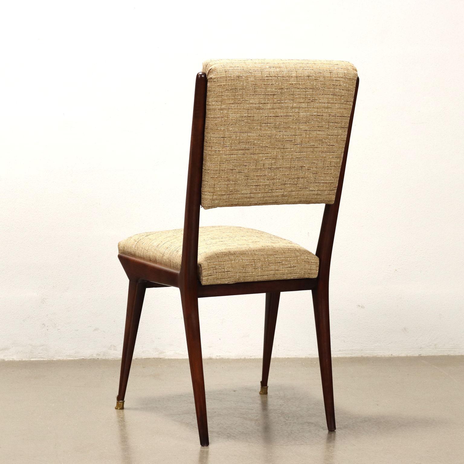 Groupe de six chaises restaurées des années 50 en vente 3