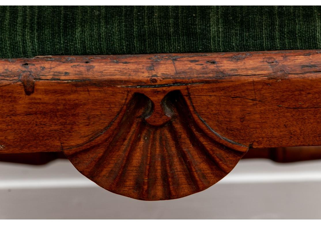 Group Of Six Antique Queen Anne Style Burl Dining Chairs For Restoration For Sale 13