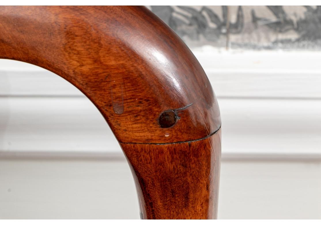 Group Of Six Antique Queen Anne Style Burl Dining Chairs For Restoration For Sale 2