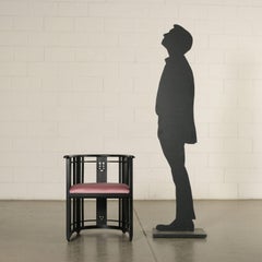 Group of Six Chairs Umberto Asnago Beech Velvet Foam Meda, Italy, 1980s