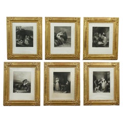 Group of Six Frames and Engravings Mid-19th Century