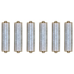 Group of Six Lumiere Rock Crystal Sconces by Phoenix