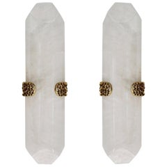 Group Of Six TDW18 Rock Crystal Sconces by Phoenix
