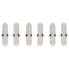 Group Of Six TDW18 Rock Crystal Sconces by Phoenix