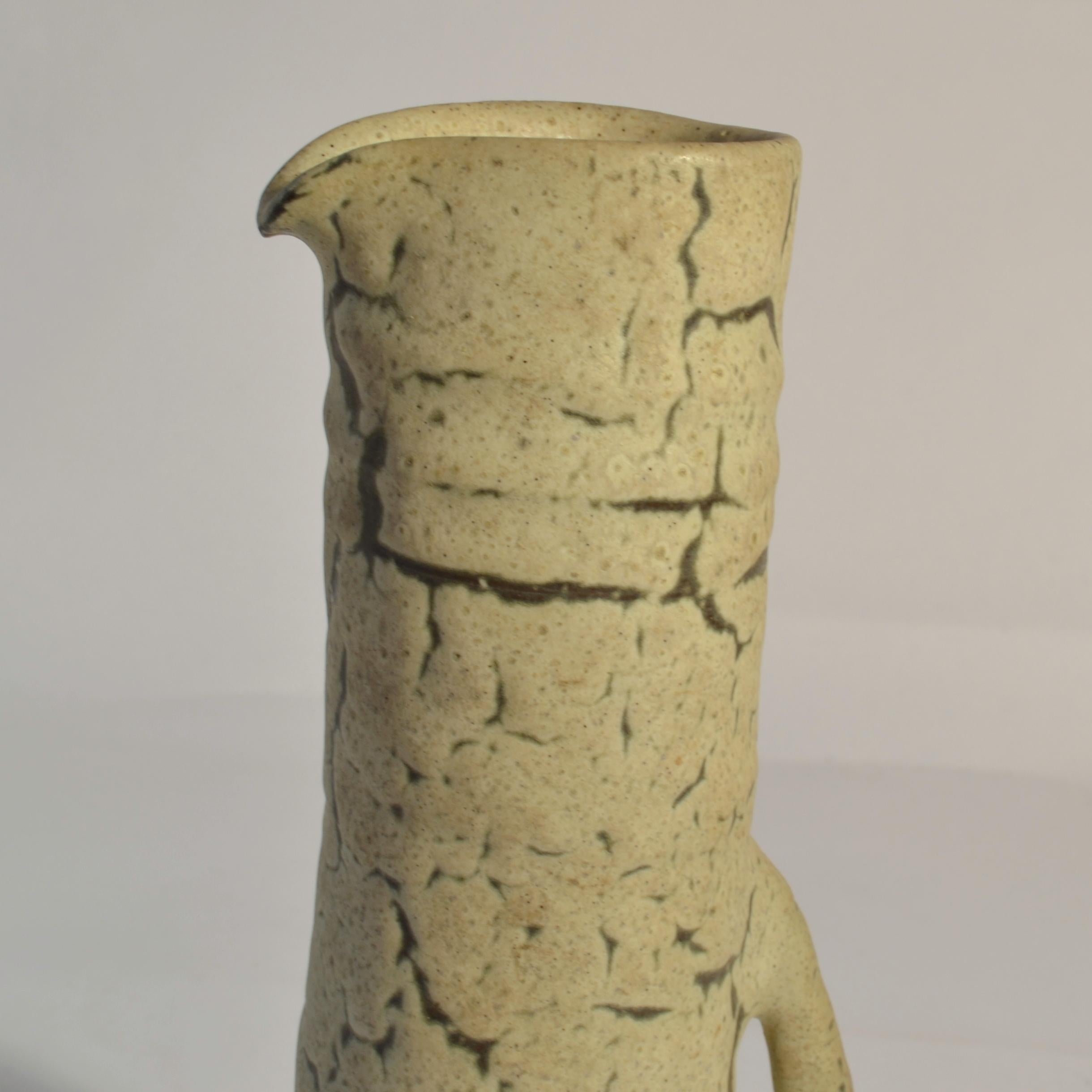 Group of Six Midcentury Ceramic Studio Vases in Earth Tones For Sale 3