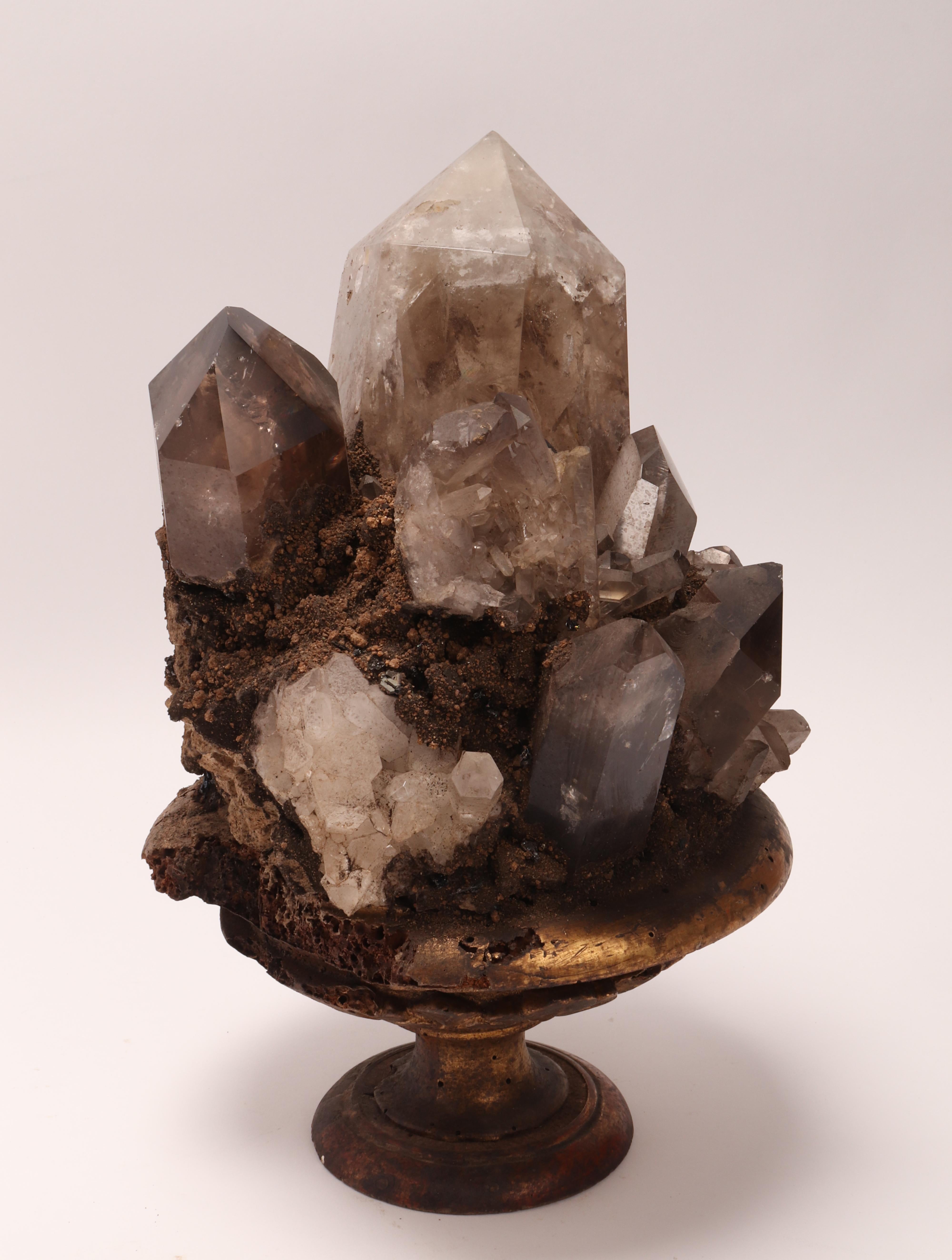 Group of Smoke Crystals, Italy 1880 In Good Condition In Milan, IT