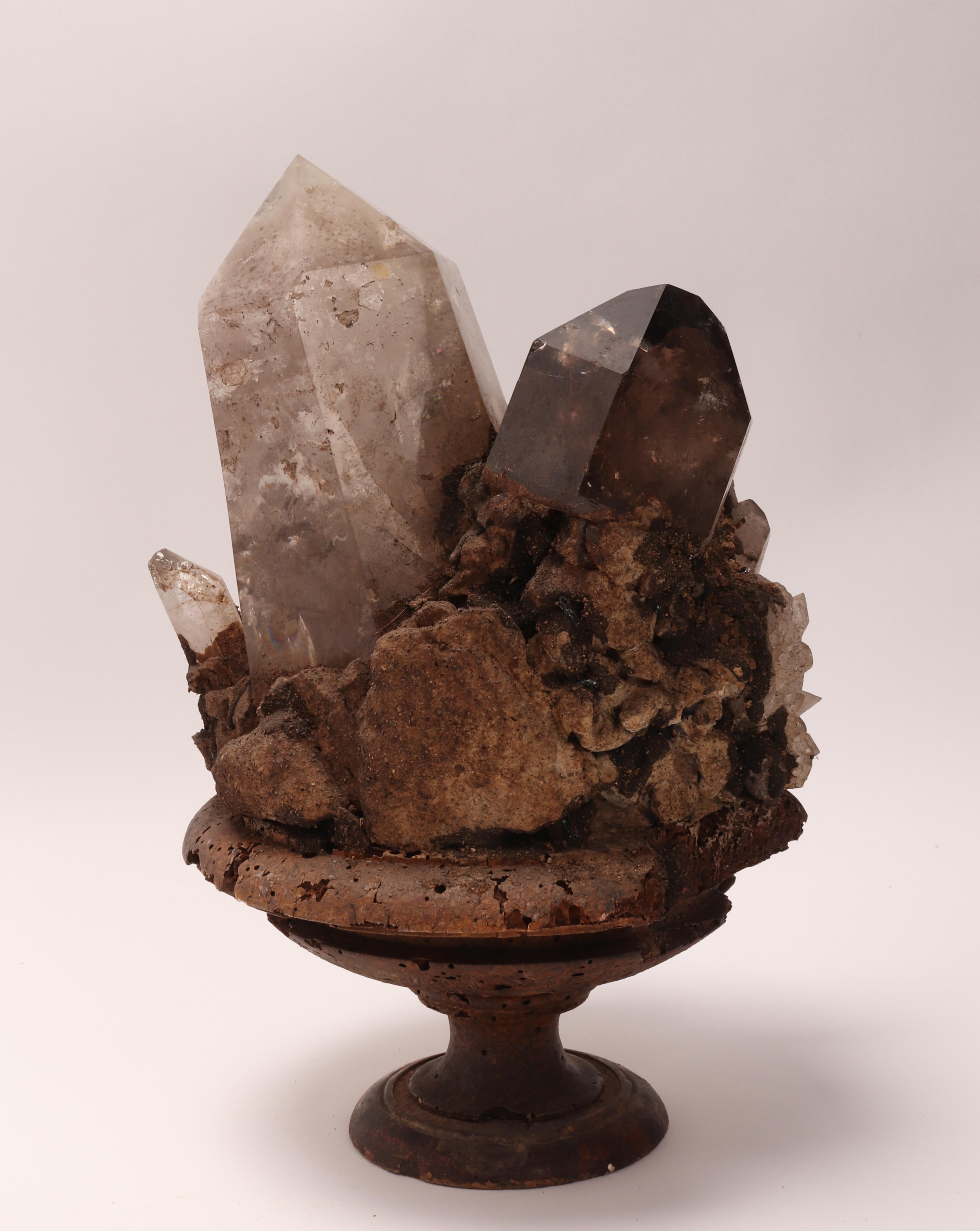 Group of Smoke Crystals, Italy 1880 1